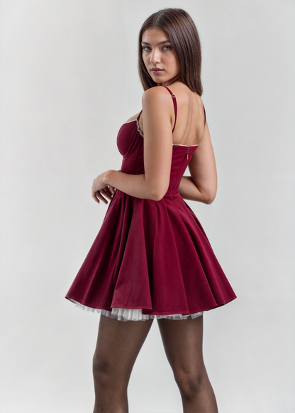 SCARLETT | Mini robe en tulle velours