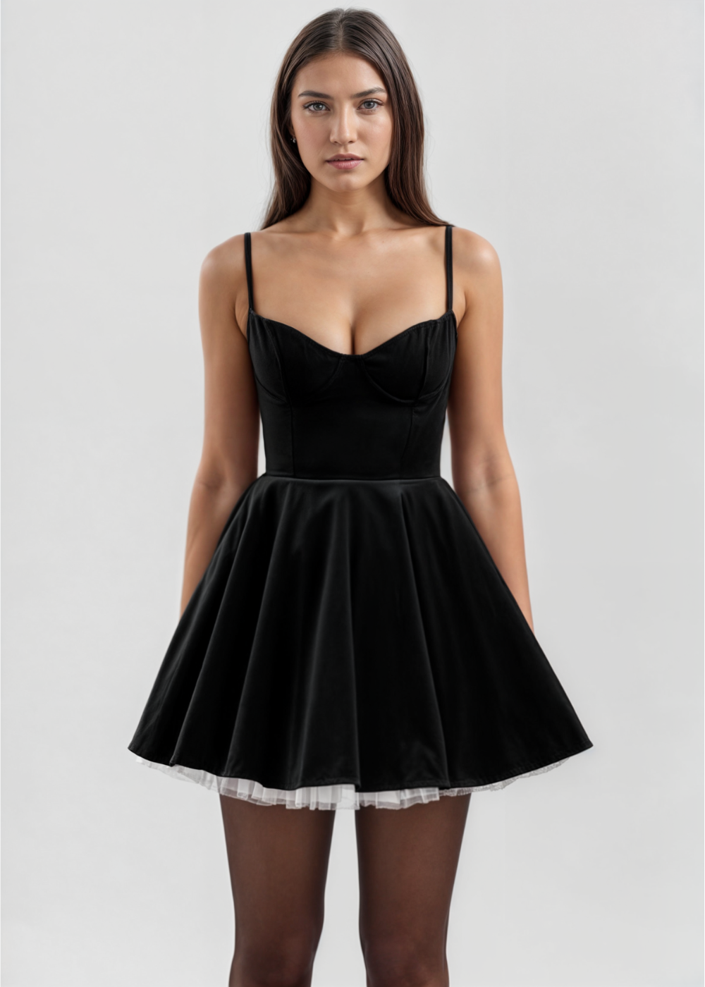 SCARLETT | Mini robe en tulle velours